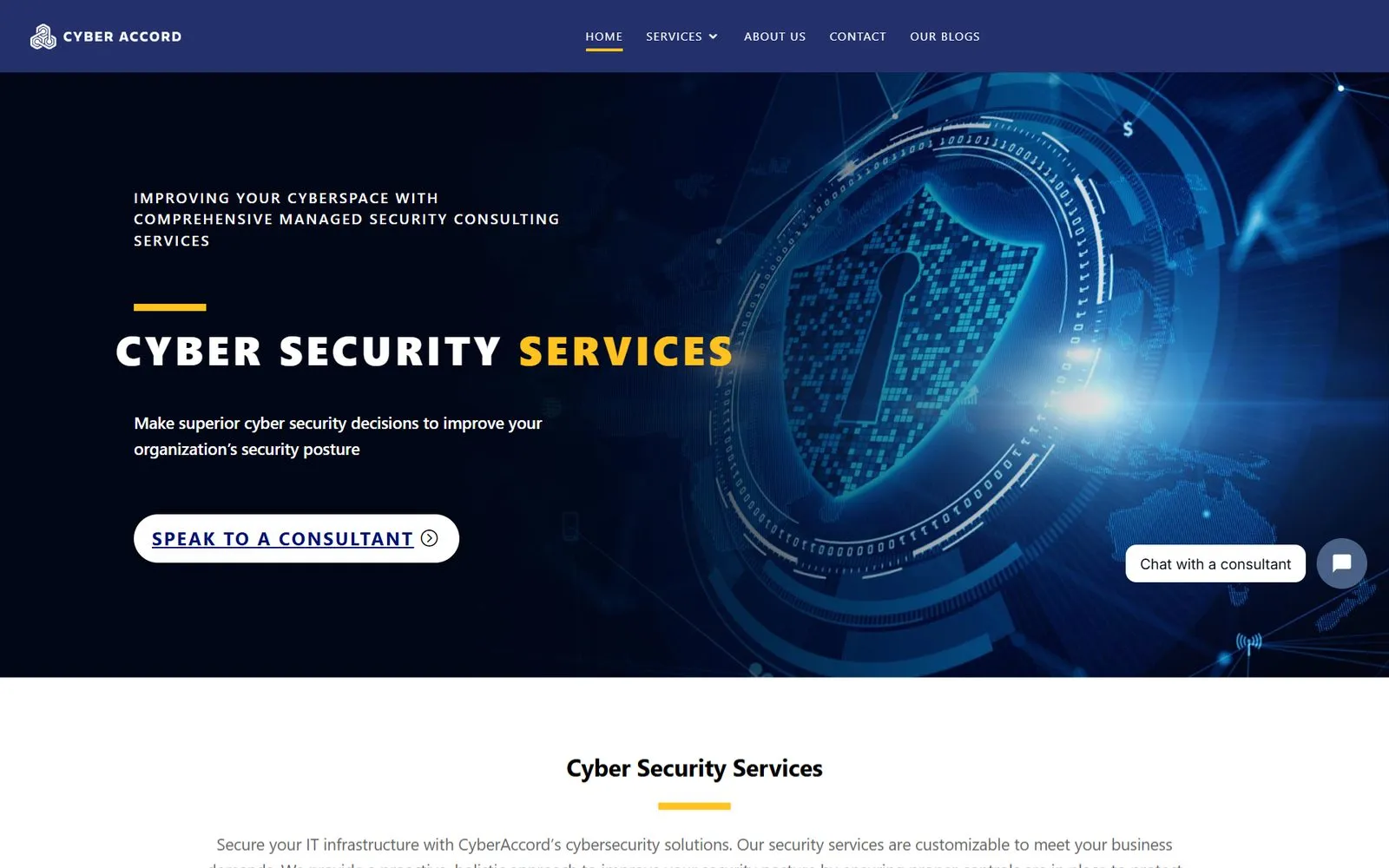 Cyber Accord website — Home page