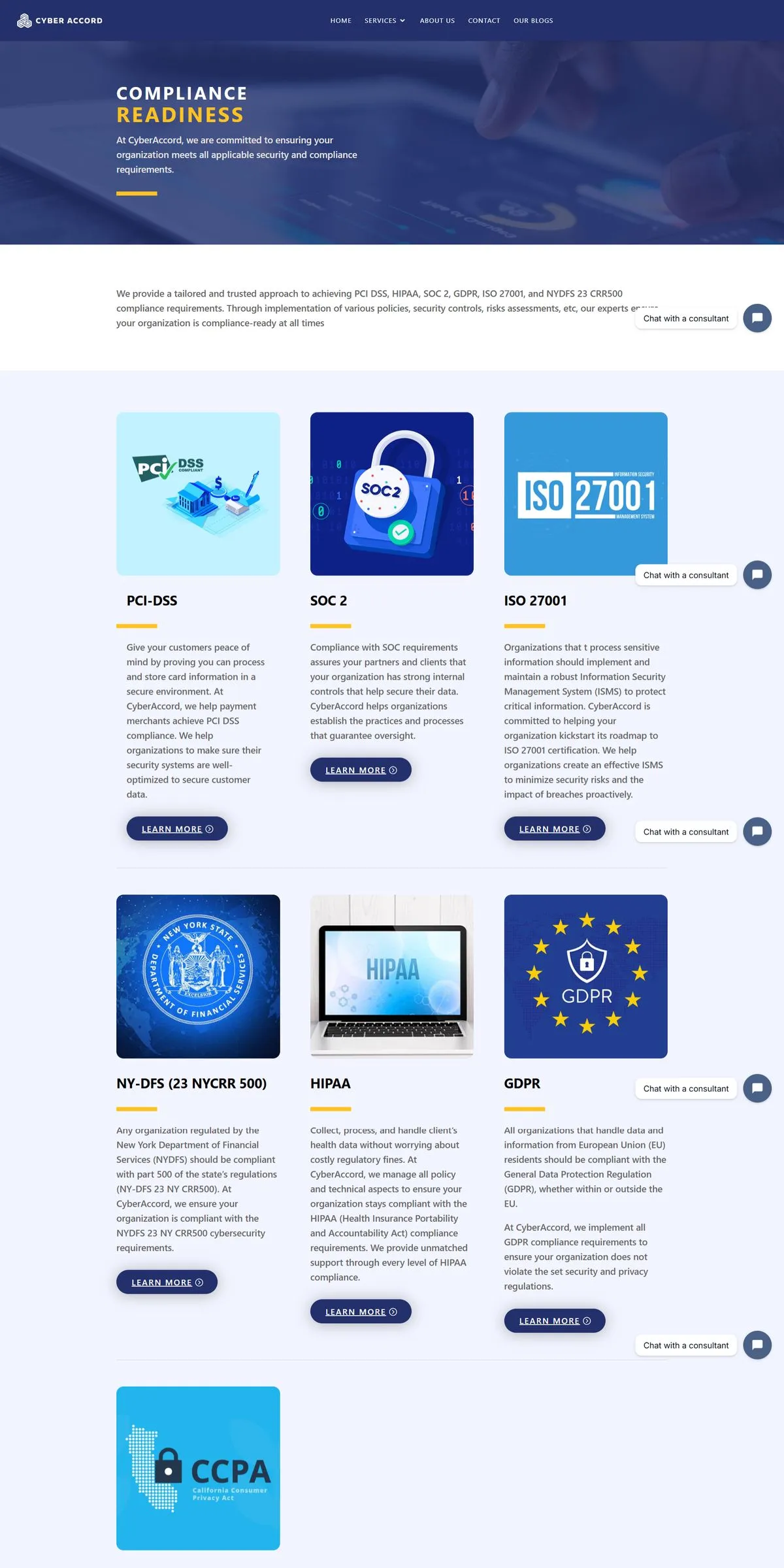 Cyber Accord website — Readiness assessments