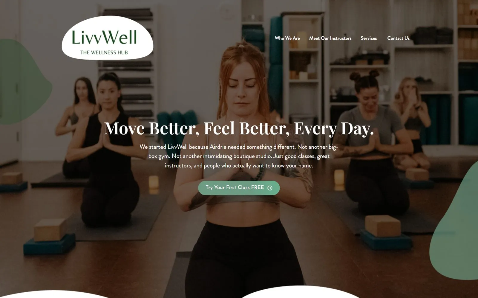 LivvWell website — Home page