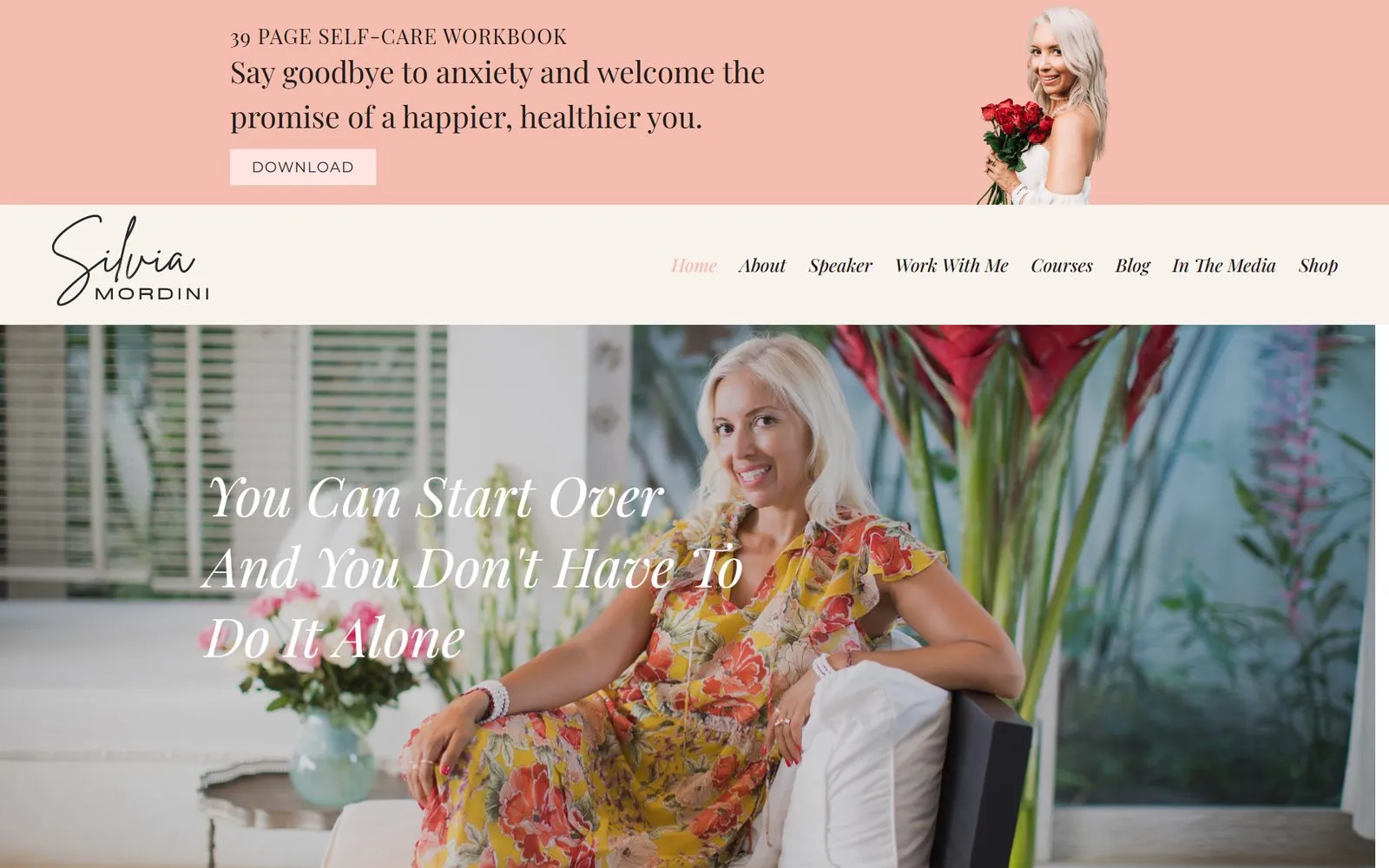 Silvia Mordini website — Home page
