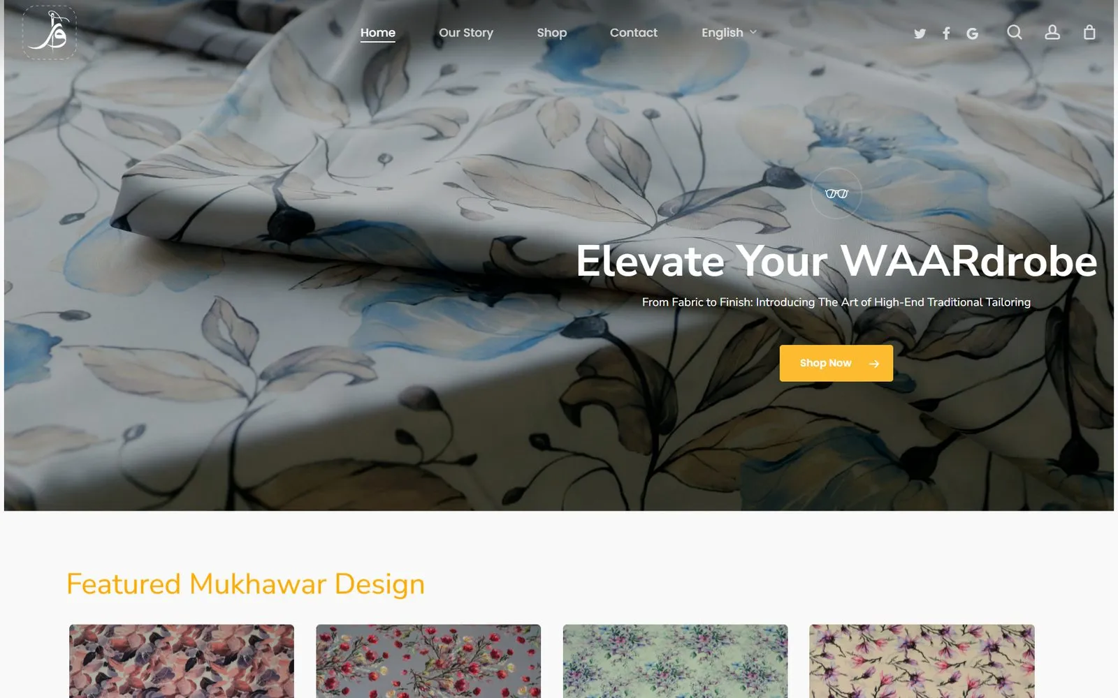 Waar website — Home page